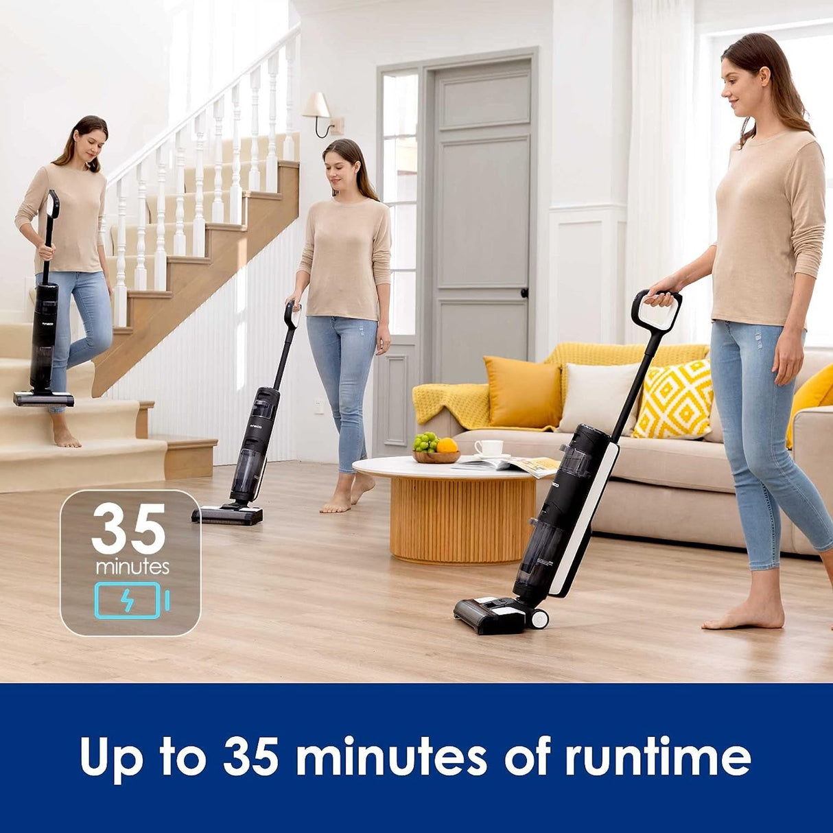 FLOOR ONE S3 Breeze - 30min, Smart Wet Dry Cordless Vacuum Floor Washer & Mop Stick - UNBOXED DEAL