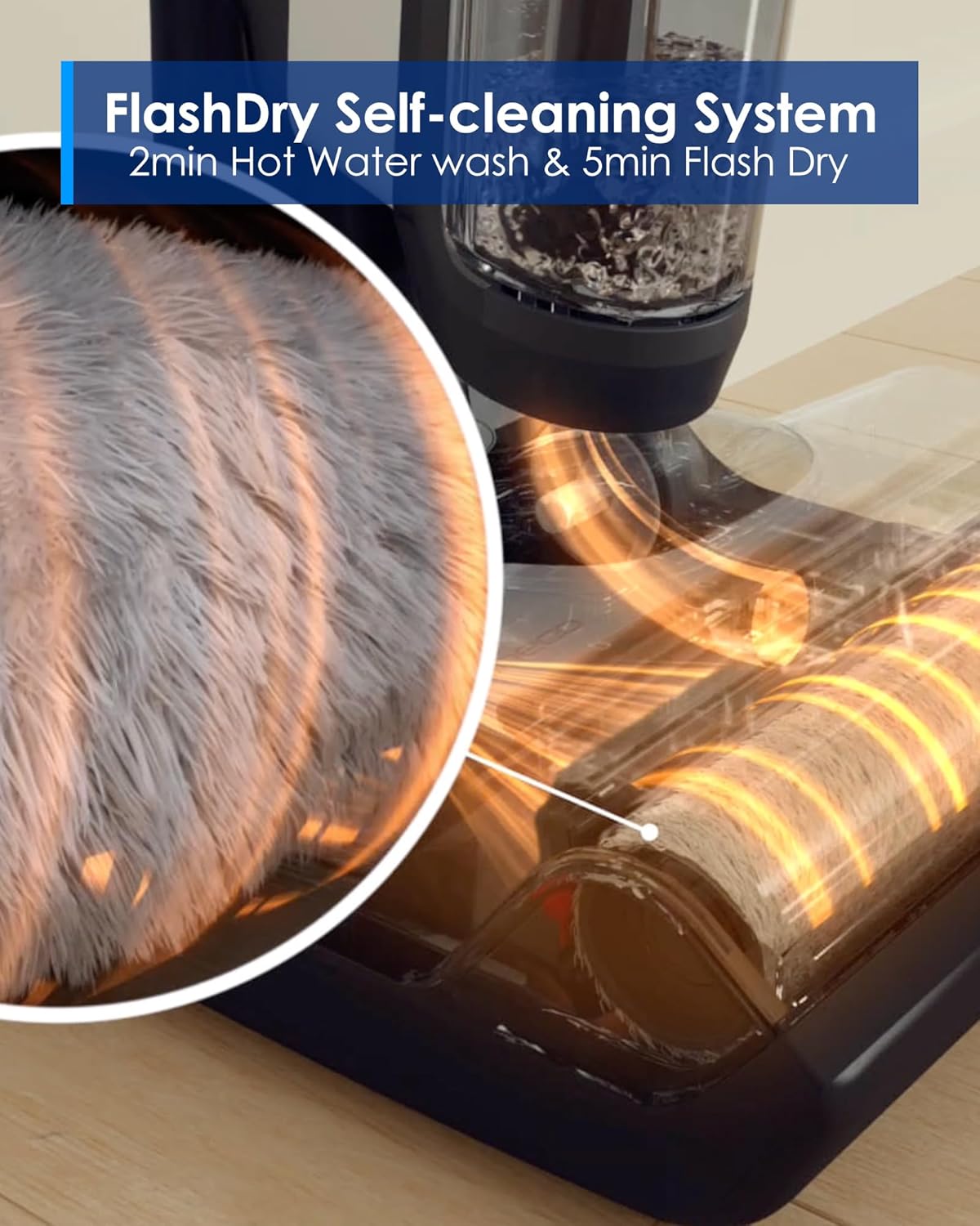 FLOOR ONE Switch S6 Stretch Plus - 65min, Smart 180° Lay Flat Wet Dry Cordless Vacuum Floor Washer & Mop Stick