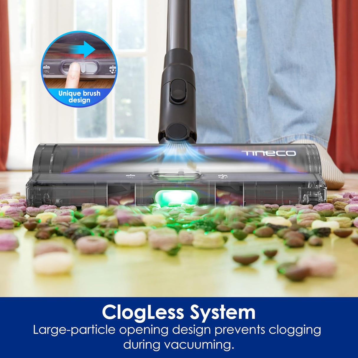 PURE ONE S50 Pro Cordless Smart Vacuum - 200 AW suction, up to 95 min runtime, ZeroTangle brush, smart dirt sensing, and LED display