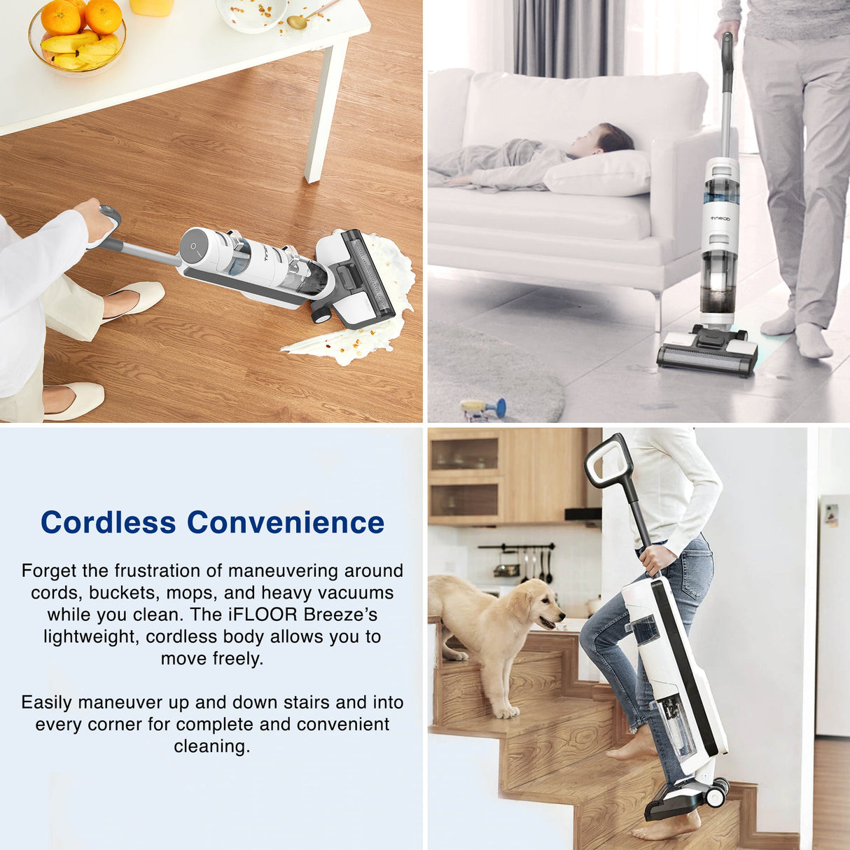 iFLOOR Breeze – 20min Wet Dry Vacuum Cordless Floor Washer Mop Stick - UNBOXED DEAL