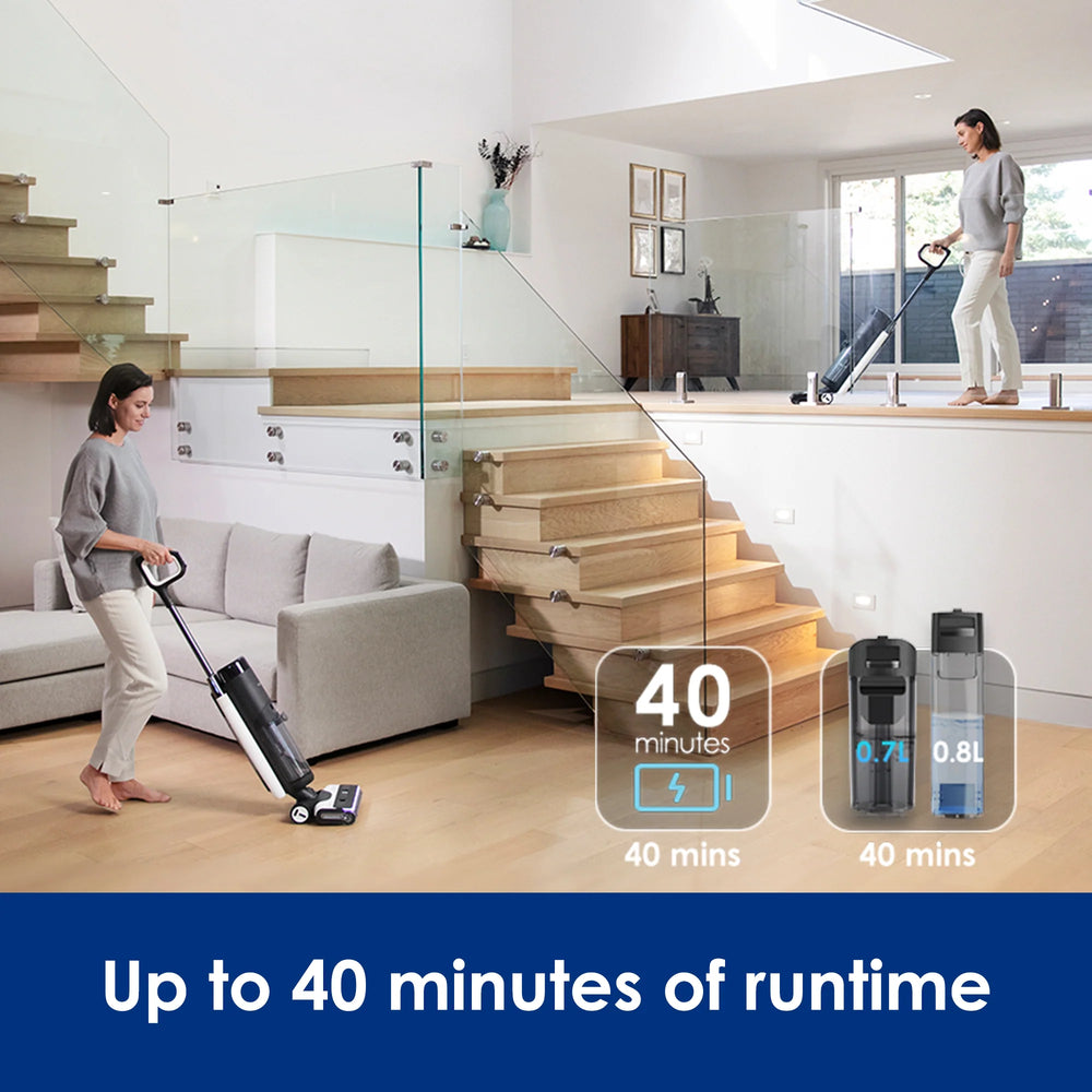 FLOOR ONE S7 PRO - 40min, Smart Wet Dry Cordless Vacuum Floor Washer & Mop Stick