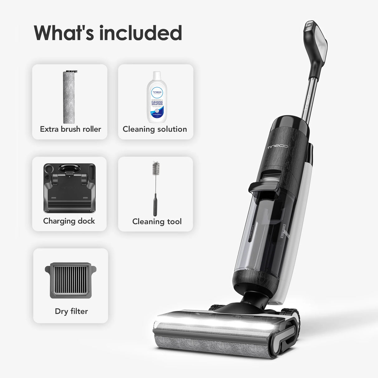 FLOOR ONE S7 PRO - 40min, Smart Wet Dry Cordless Vacuum Floor Washer & Mop Stick