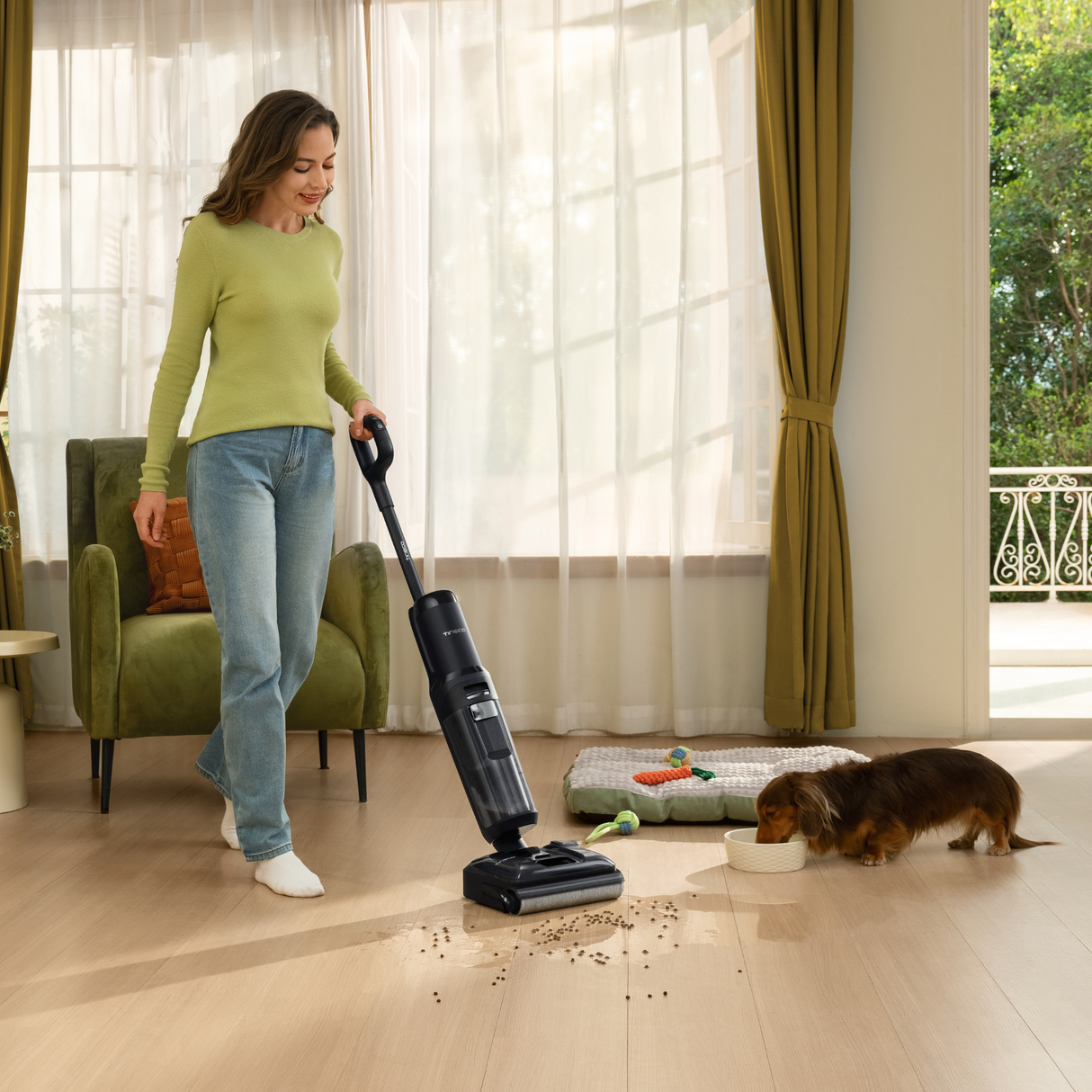 FLOOR ONE S7 Stretch - 50min, Smart 180° Lay Flat Wet Dry Cordless Vacuum Floor Washer & Mop Stick
