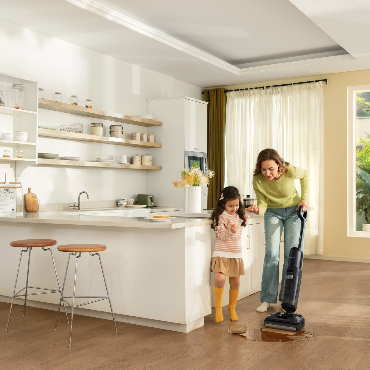 FLOOR ONE S7 Stretch - 50min, Smart 180° Lay Flat Wet Dry Cordless Vacuum Floor Washer & Mop Stick