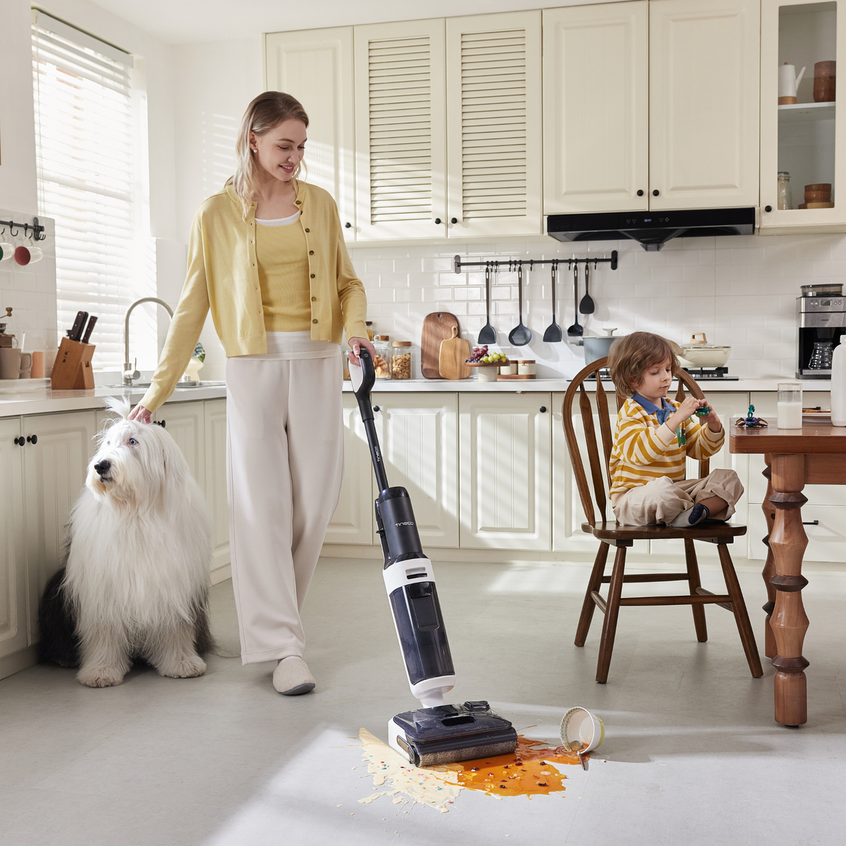 FLOOR ONE Switch S6 Stretch Plus - 65min, Smart 180° Lay Flat Wet Dry Cordless Vacuum Floor Washer & Mop Stick
