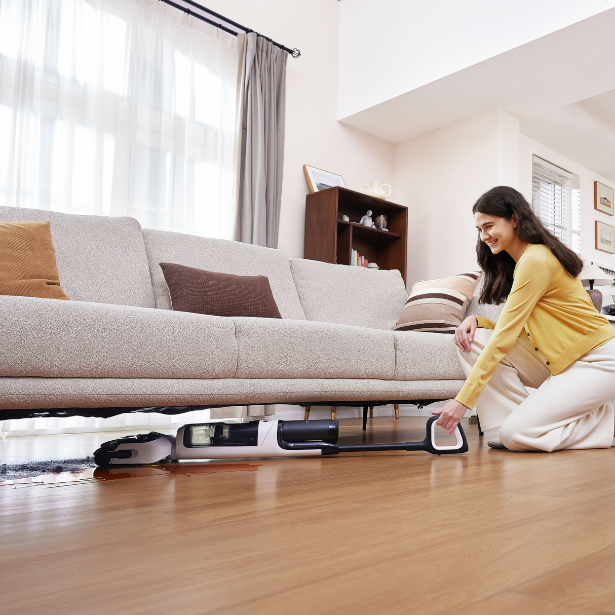 FLOOR ONE Switch S6 Stretch Plus - 65min, Smart 180° Lay Flat Wet Dry Cordless Vacuum Floor Washer & Mop Stick