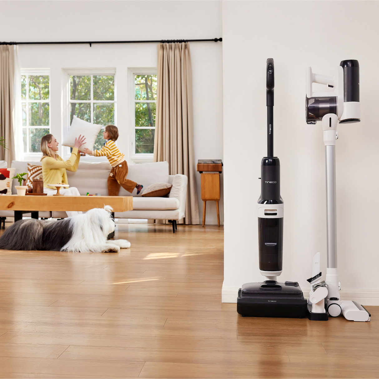 FLOOR ONE Switch S6 Stretch Plus - 65min, Smart 180° Lay Flat Wet Dry Cordless Vacuum Floor Washer & Mop Stick