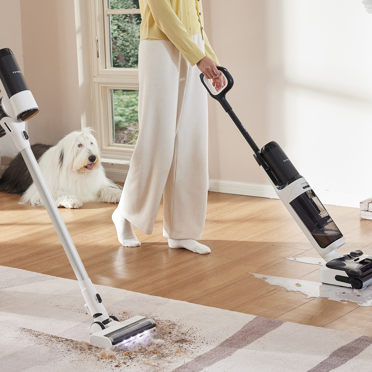 FLOOR ONE Switch S6 Stretch Plus - 65min, Smart 180° Lay Flat Wet Dry Cordless Vacuum Floor Washer & Mop Stick