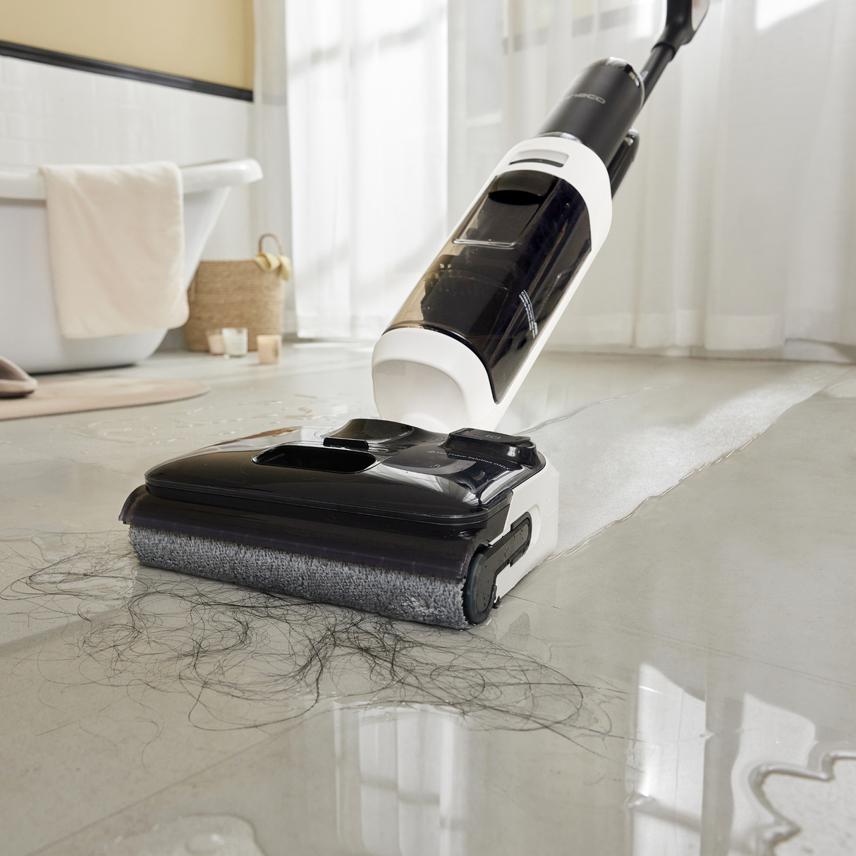FLOOR ONE Switch S6 Stretch Plus - 65min, Smart 180° Lay Flat Wet Dry Cordless Vacuum Floor Washer & Mop Stick