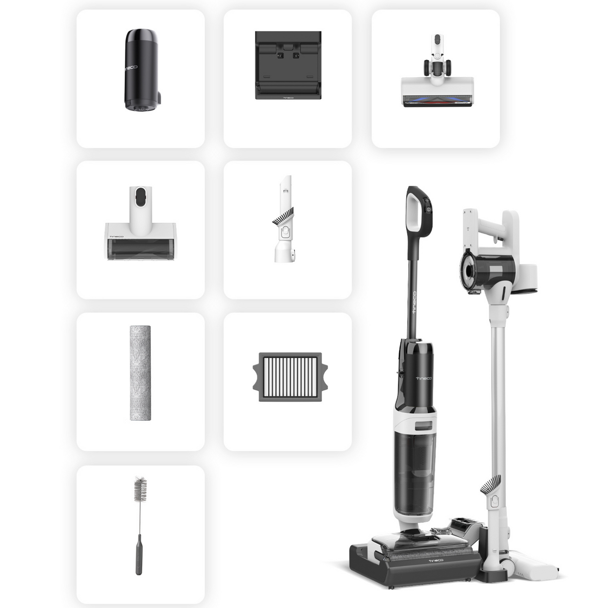 FLOOR ONE Switch S6 Stretch Plus - 65min, Smart 180° Lay Flat Wet Dry Cordless Vacuum Floor Washer & Mop Stick