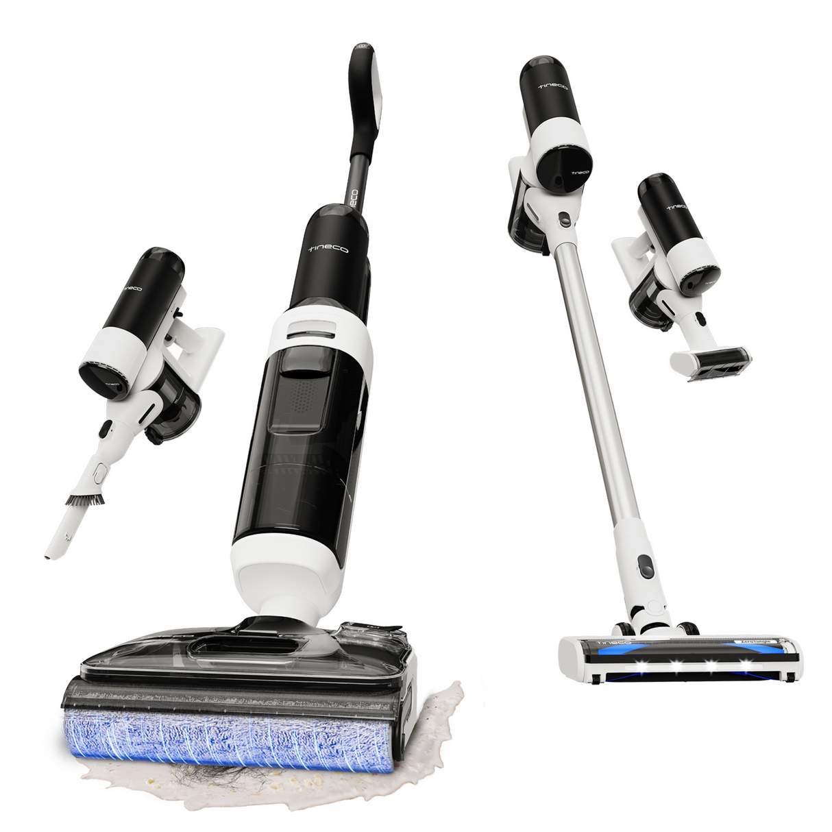 FLOOR ONE Switch S6 Stretch Plus - 65min, Smart 180° Lay Flat Wet Dry Cordless Vacuum Floor Washer & Mop Stick
