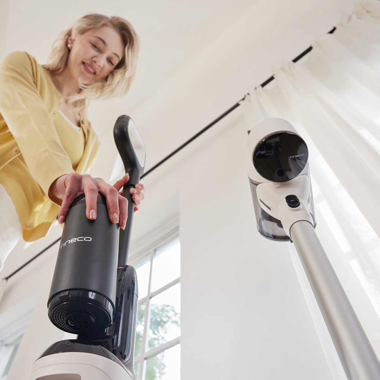 FLOOR ONE Switch S6 Stretch Plus - 65min, Smart 180° Lay Flat Wet Dry Cordless Vacuum Floor Washer & Mop Stick