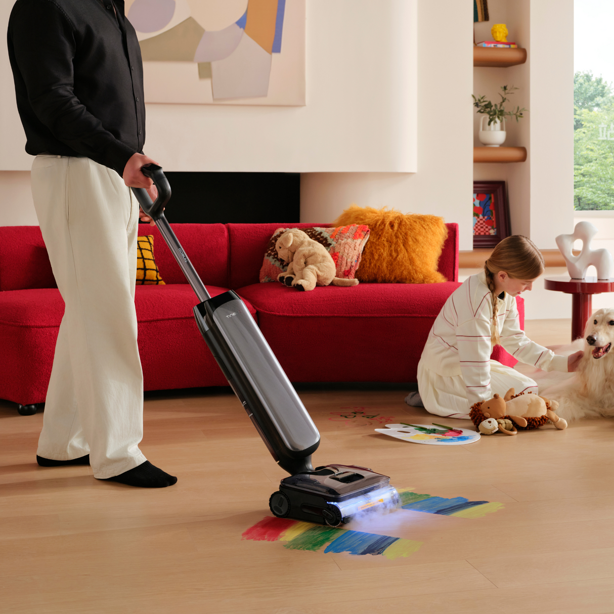 FLOOR ONE S9 Artist Steam - 75min, Smart 180° Lay Flat Wet Dry Cordless Vacuum Floor Washer & Mop Stick