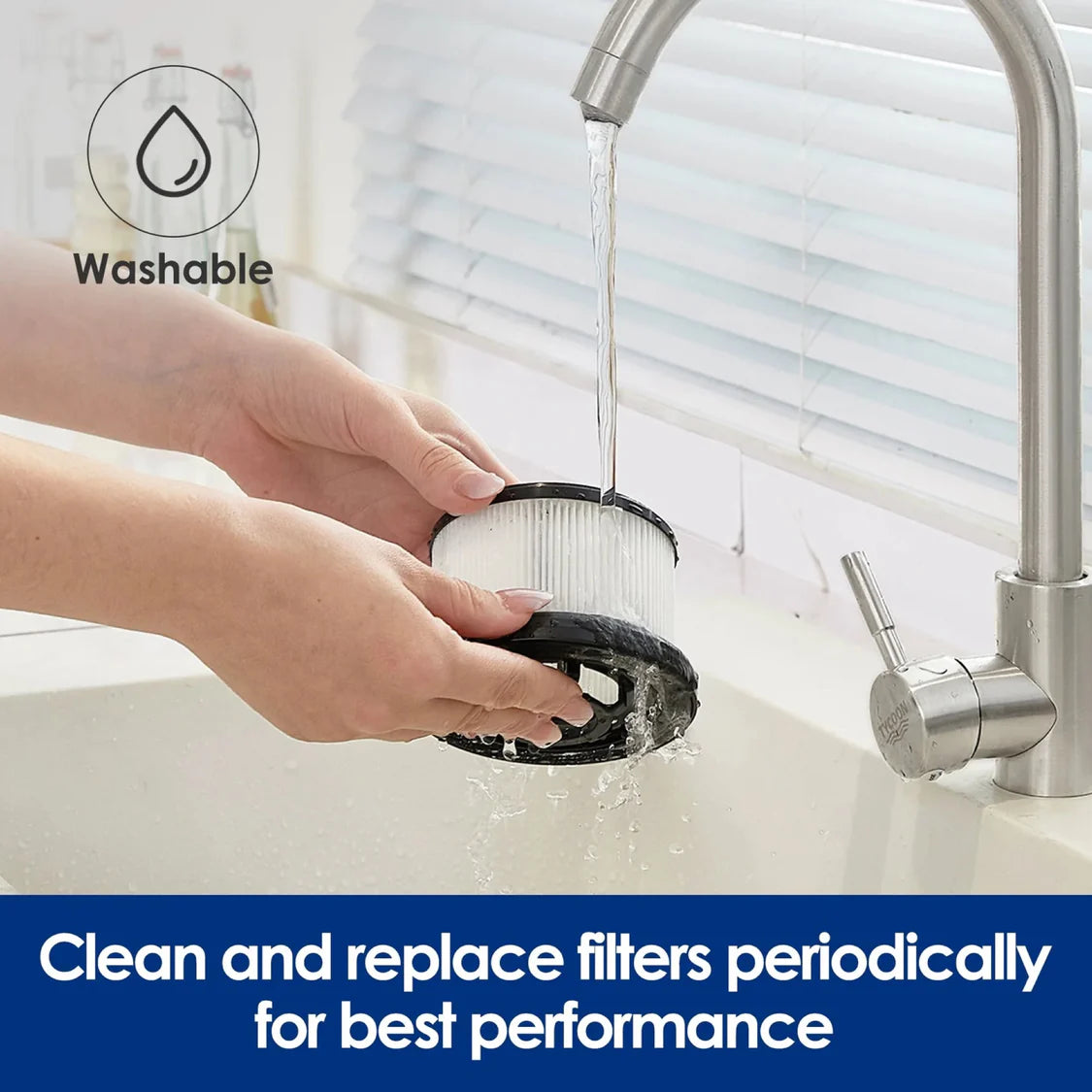 PURE ONE S50 Pro Replacement HEPA Filter Original Washable High-Efficiency Filter