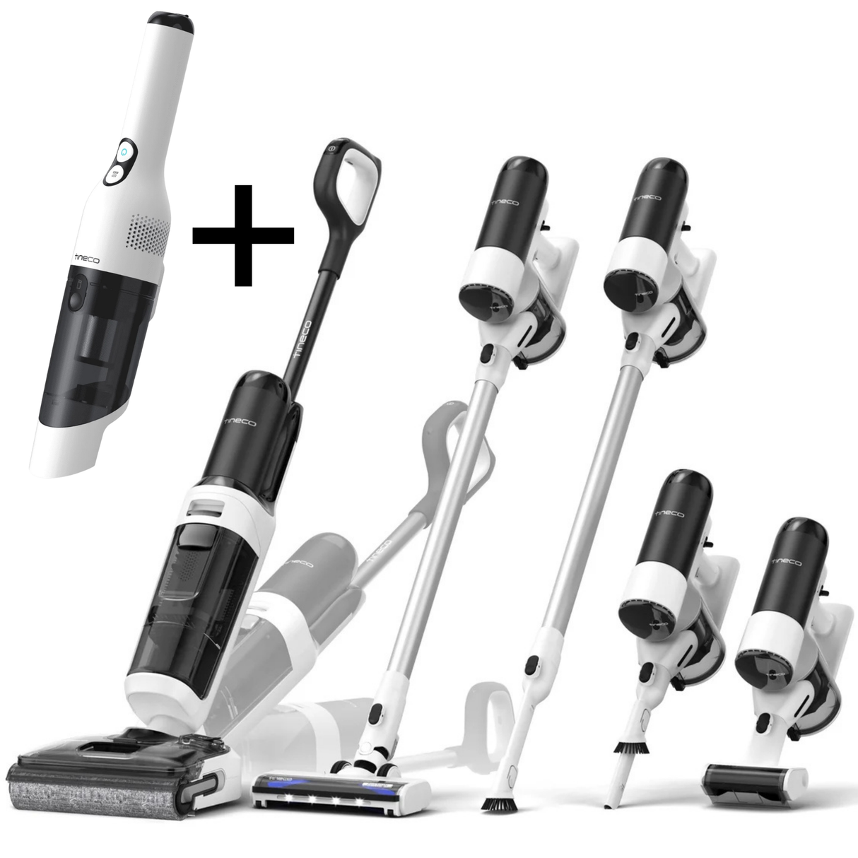 FLOOR ONE Switch S6 Stretch Plus - 65min, Smart 180° Lay Flat Wet Dry Cordless Vacuum Floor Washer & Mop Stick