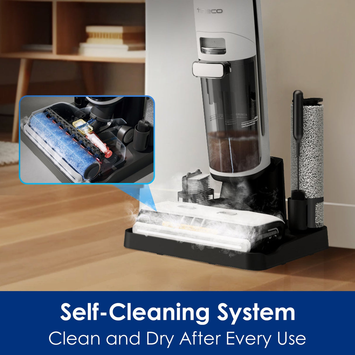 FLOOR ONE S7 Steam - 40min, Smart 140°C Wet Dry Cordless Vacuum Floor Washer & Mop Stick - UNBOXED DEAL