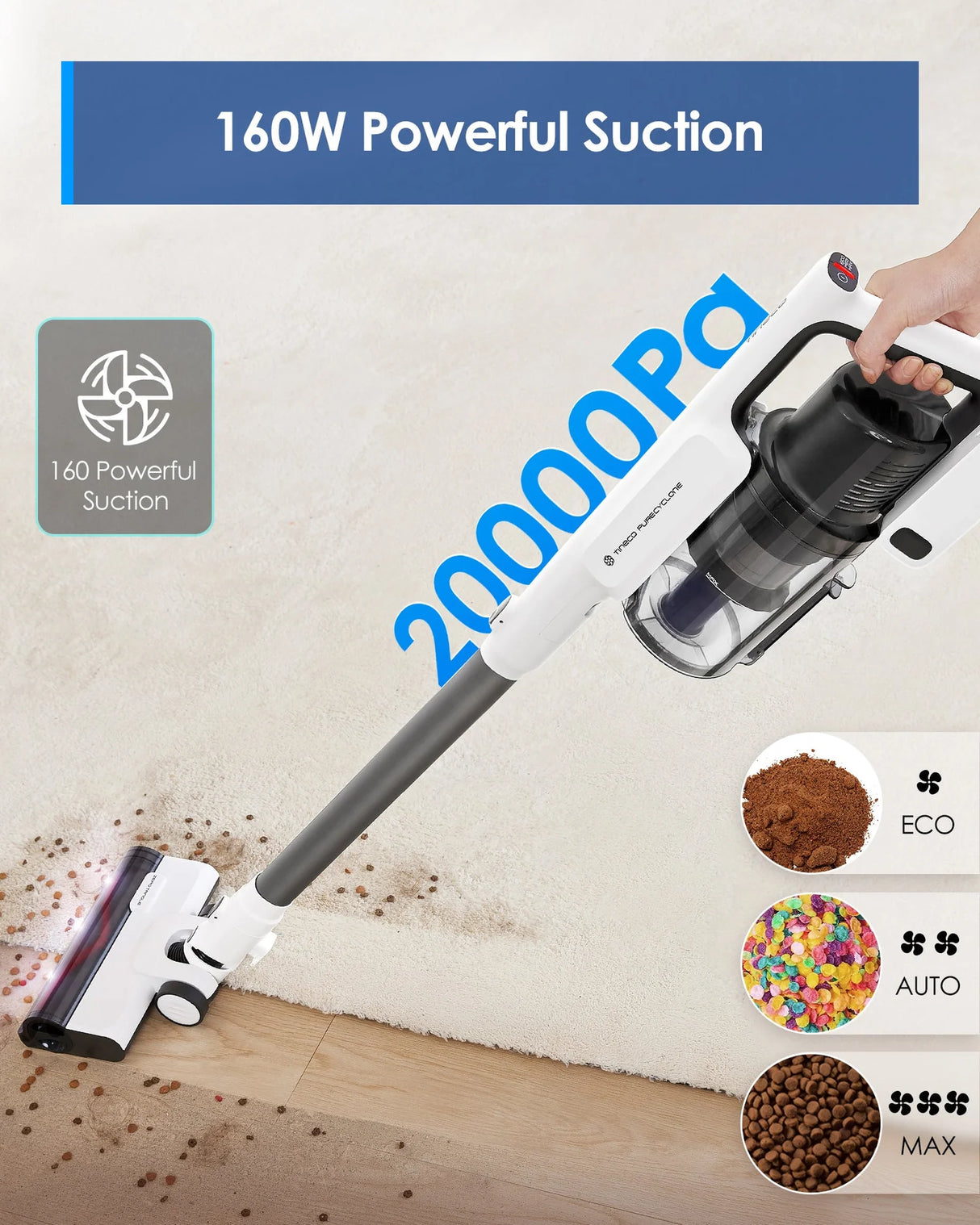 A30S - Cordless Vacuum & Handvac Stick, 60 Min, 160W