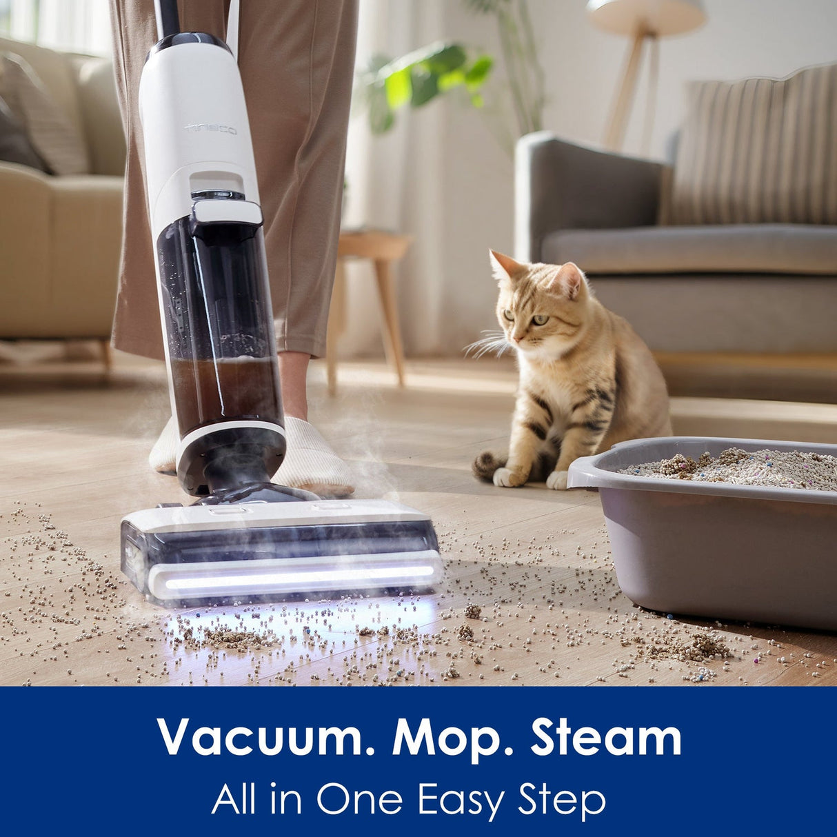 FLOOR ONE S7 Steam - 40min, Smart 140°C Wet Dry Cordless Vacuum Floor Washer & Mop Stick - UNBOXED DEAL
