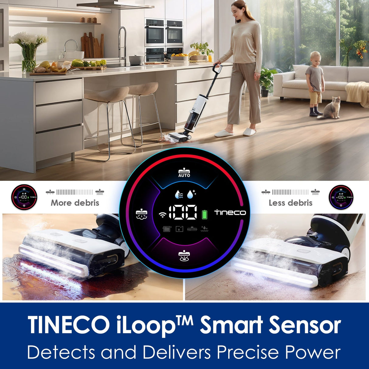 FLOOR ONE S7 Steam - 40min, Smart 140°C Wet Dry Cordless Vacuum Floor Washer & Mop Stick - UNBOXED DEAL