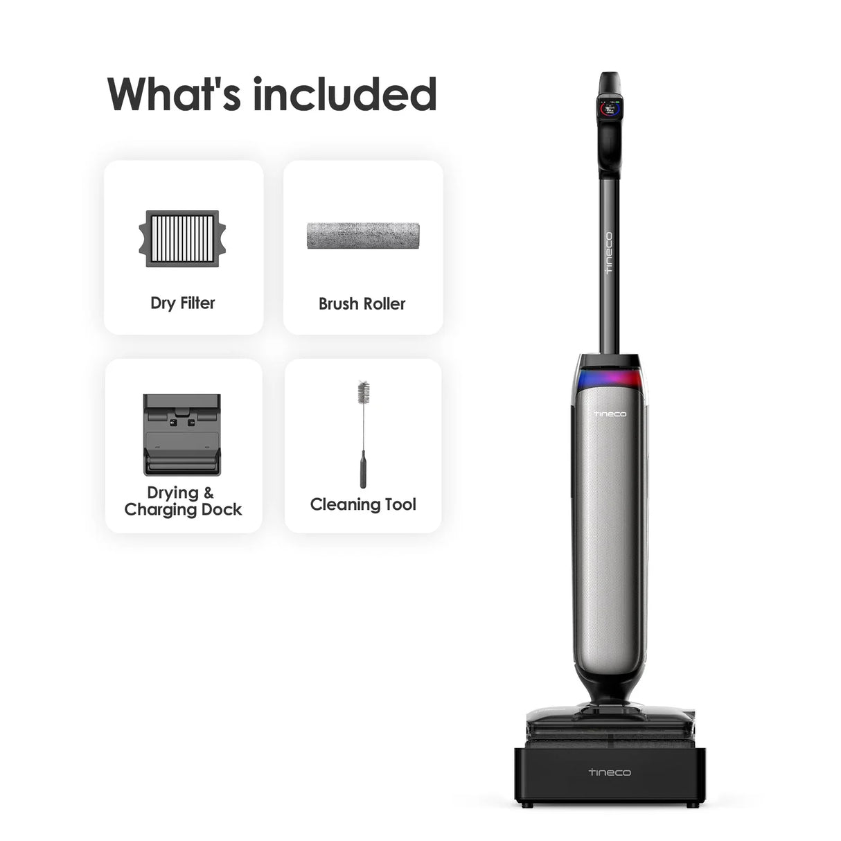 FLOOR ONE S9 Artist Steam - 75min, Smart 180° Lay Flat Wet Dry Cordless Vacuum Floor Washer & Mop Stick