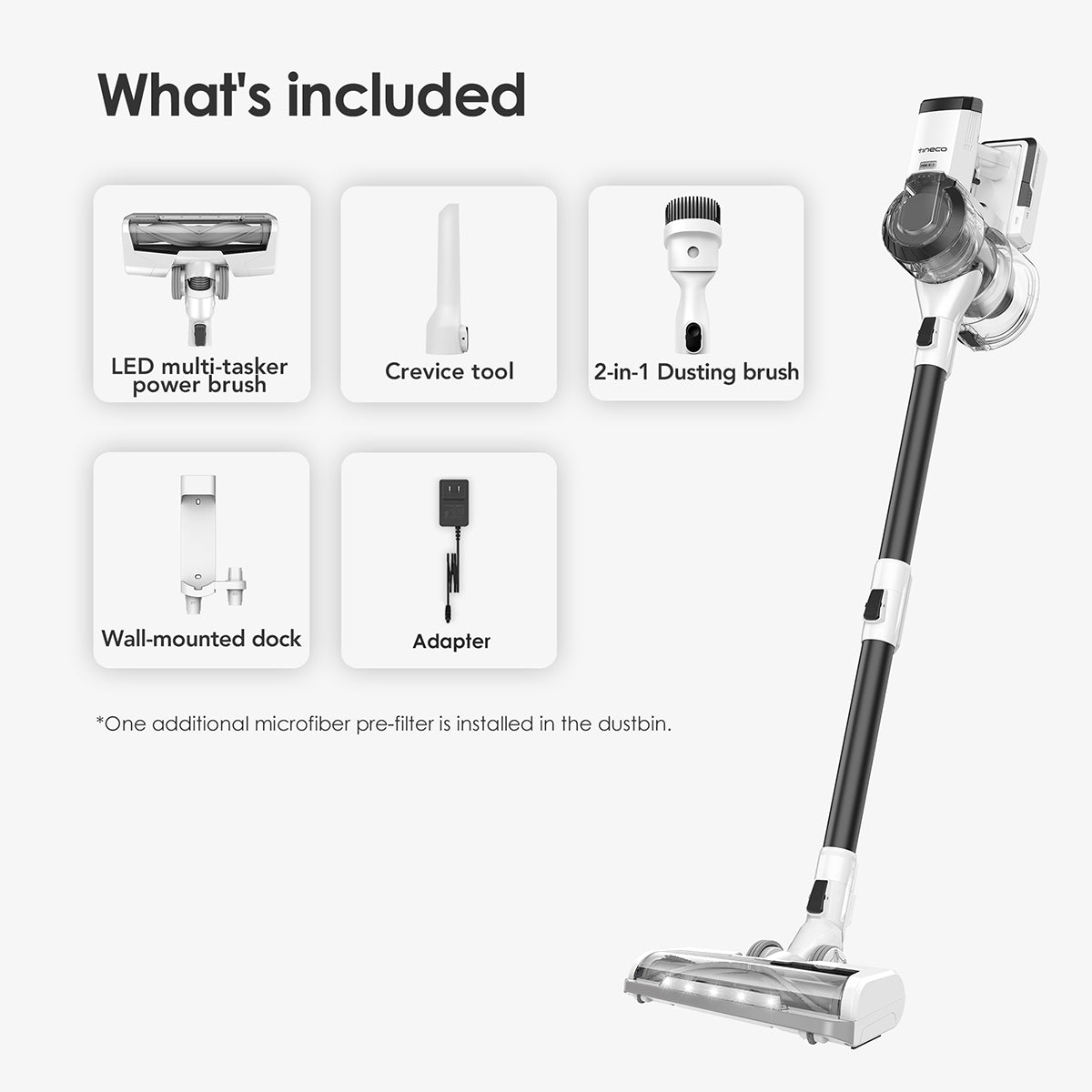 Tineco PWRHERO 11 Snap - Cordless Vacuum & Handvac Stick, 40 Min, 120W