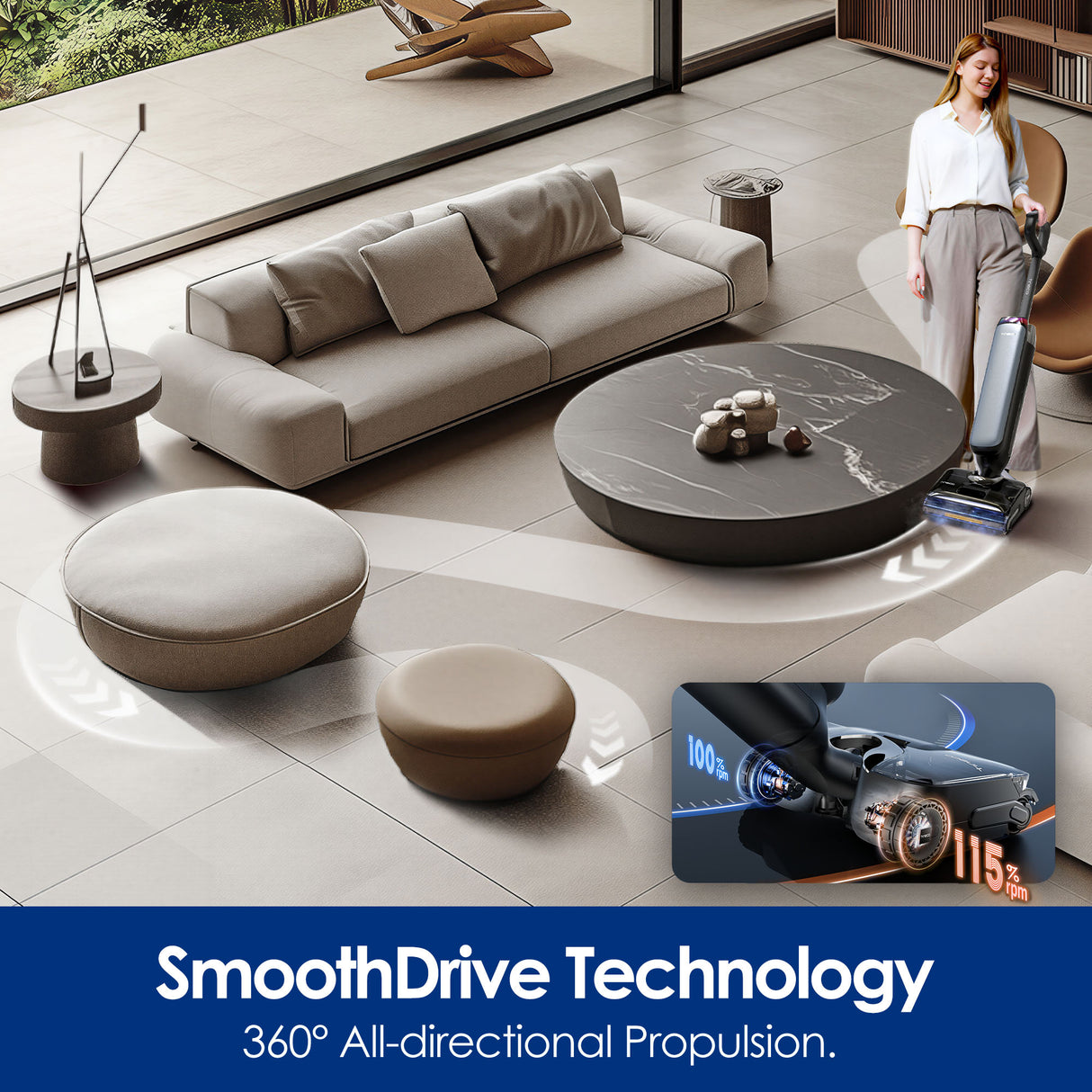 FLOOR ONE S9 Artist Steam Pro - 75min Cordless Wet Dry Vacuum Floor Washer & Steam Mop
