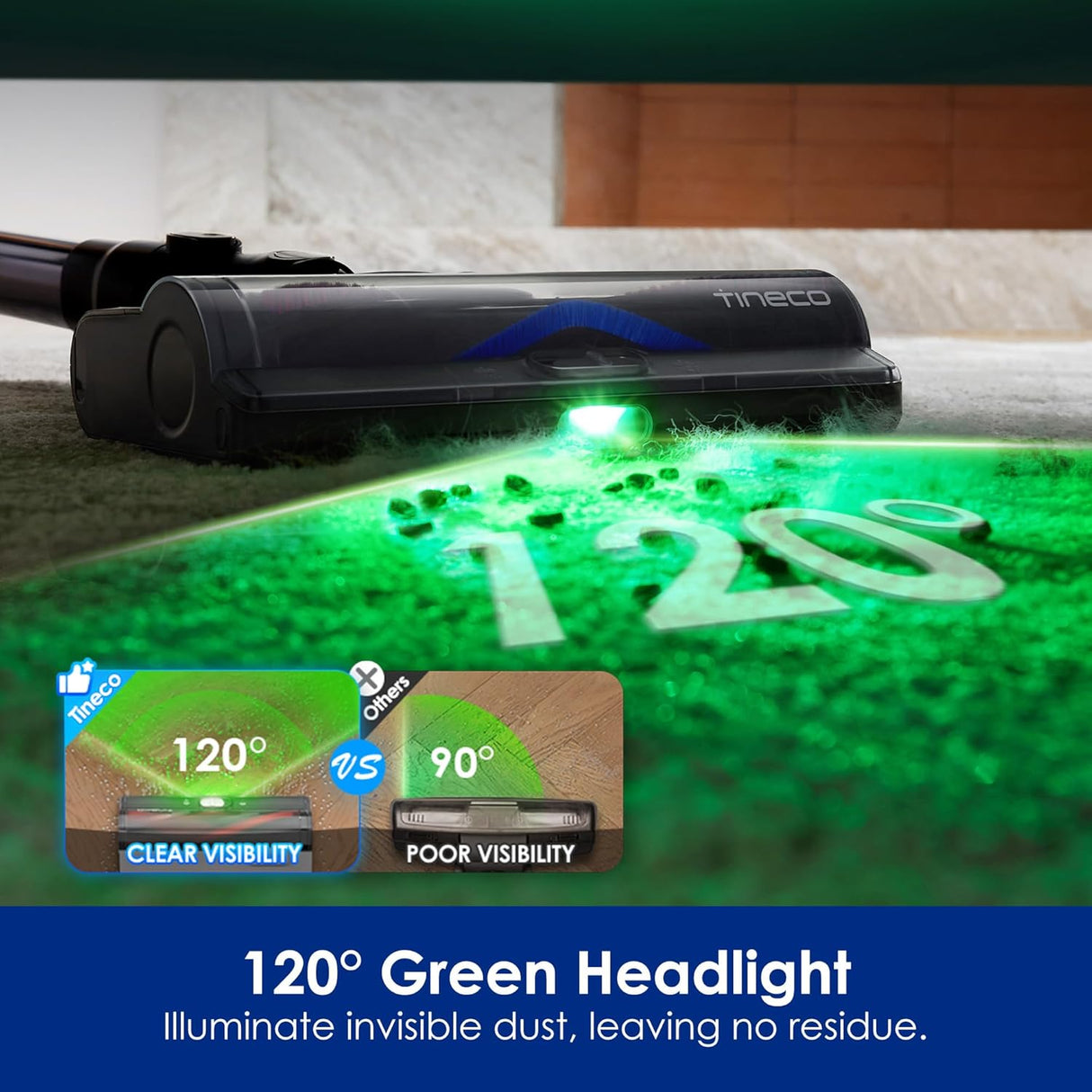 PURE ONE S50 Pro Cordless Smart Vacuum - 200 AW suction, up to 95 min runtime, ZeroTangle brush, smart dirt sensing, and LED display