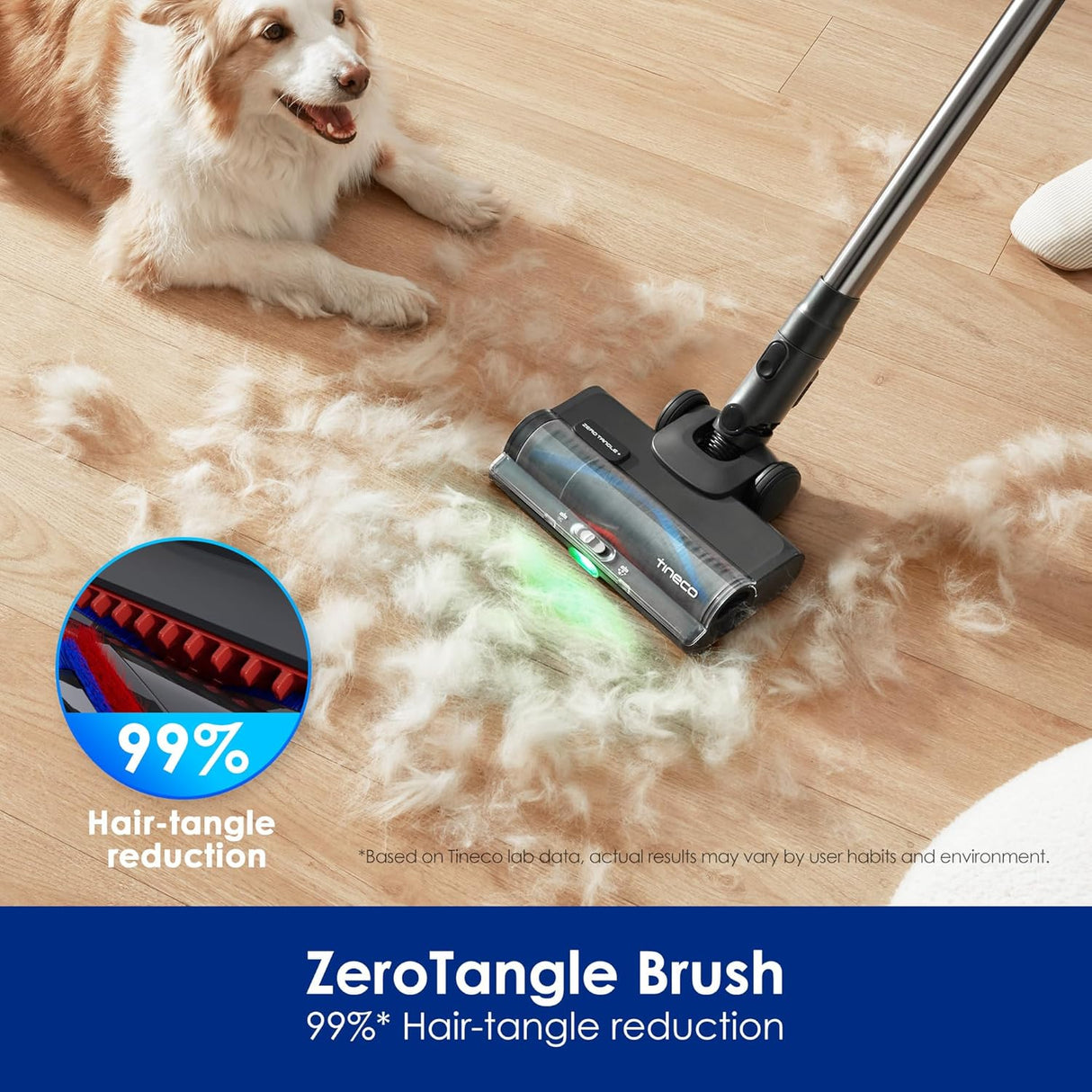 PURE ONE S50 Pro Cordless Smart Vacuum - 200 AW suction, up to 95 min runtime, ZeroTangle brush, smart dirt sensing, and LED display