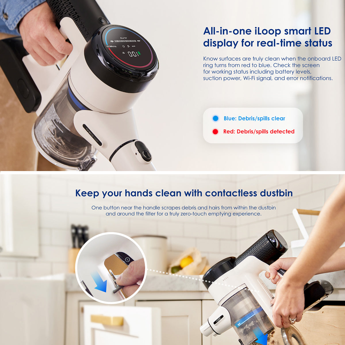 Tineco PURE ONE S15 PET - Smart Cordless Vacuum & HandVac Stick + MiniBrush
