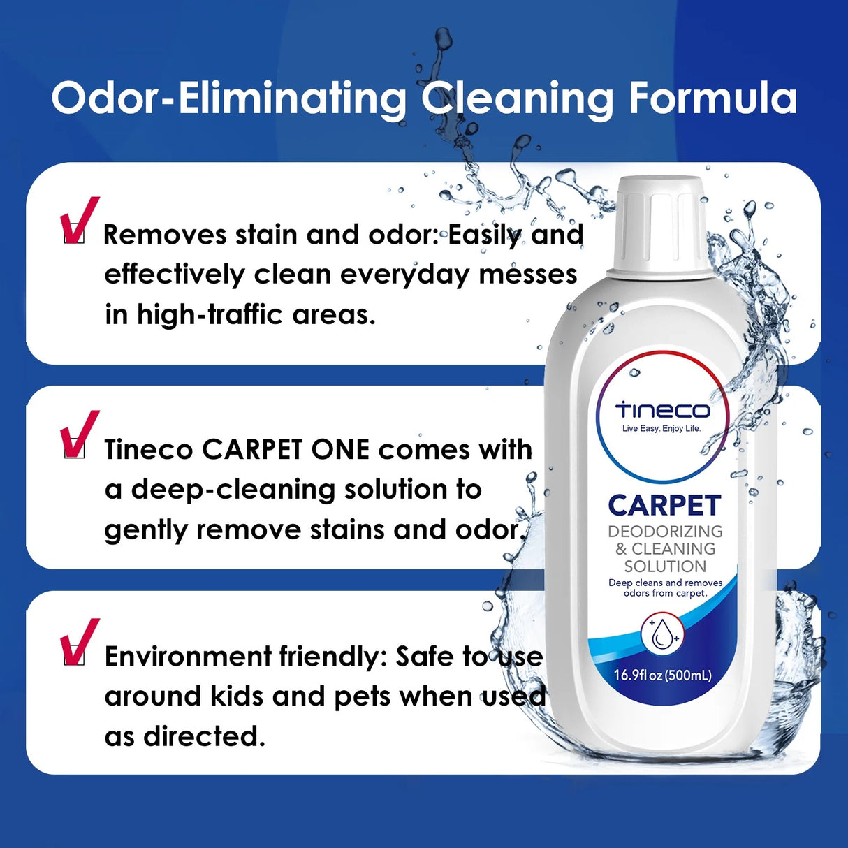 Tineco Carpet Deodorising & Cleaning Liquid Detergent Solution - 1L Bottle