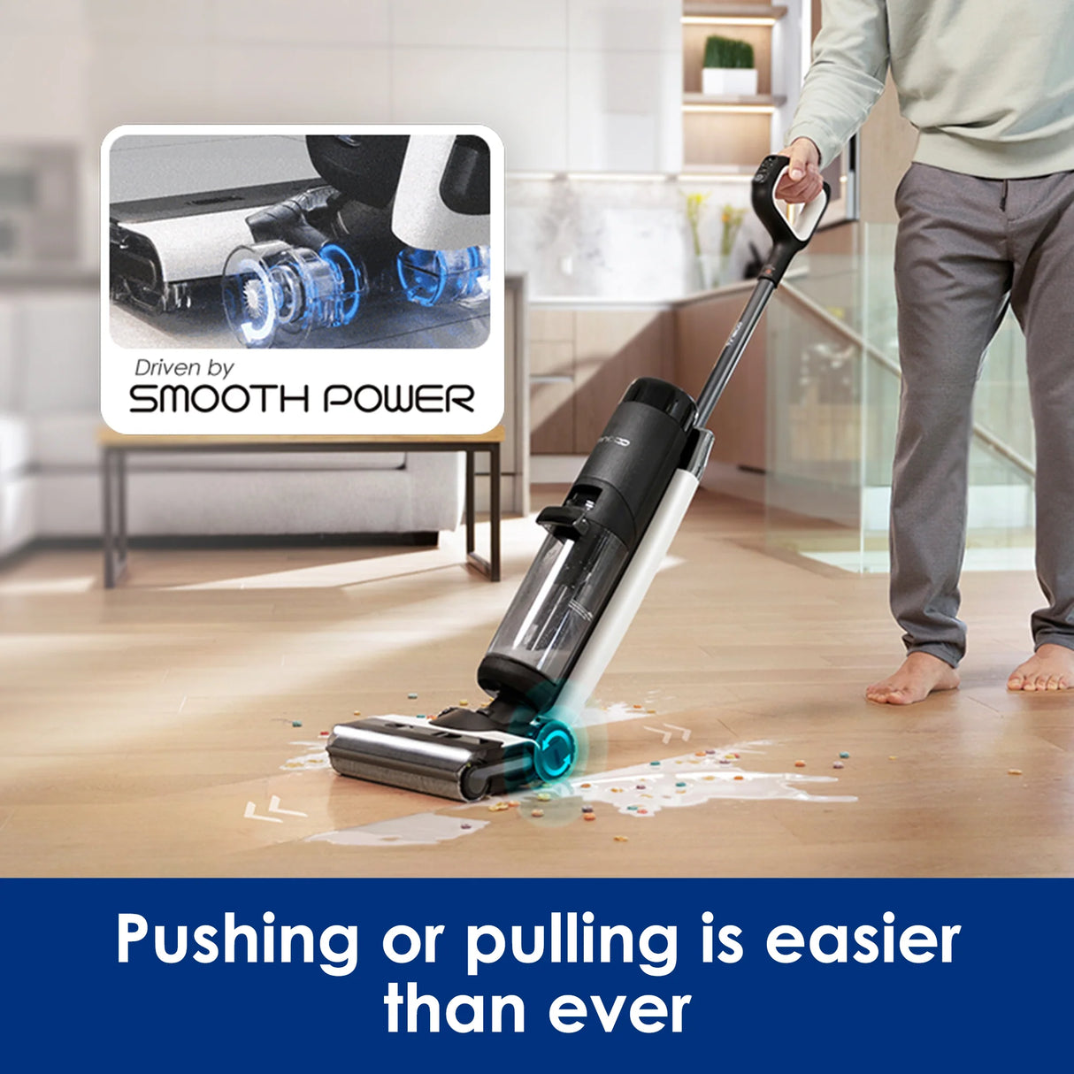 Tineco FLOOR ONE S7 PRO - 40min, Smart Wet Dry Cordless Vacuum Floor Washer & Mop Stick