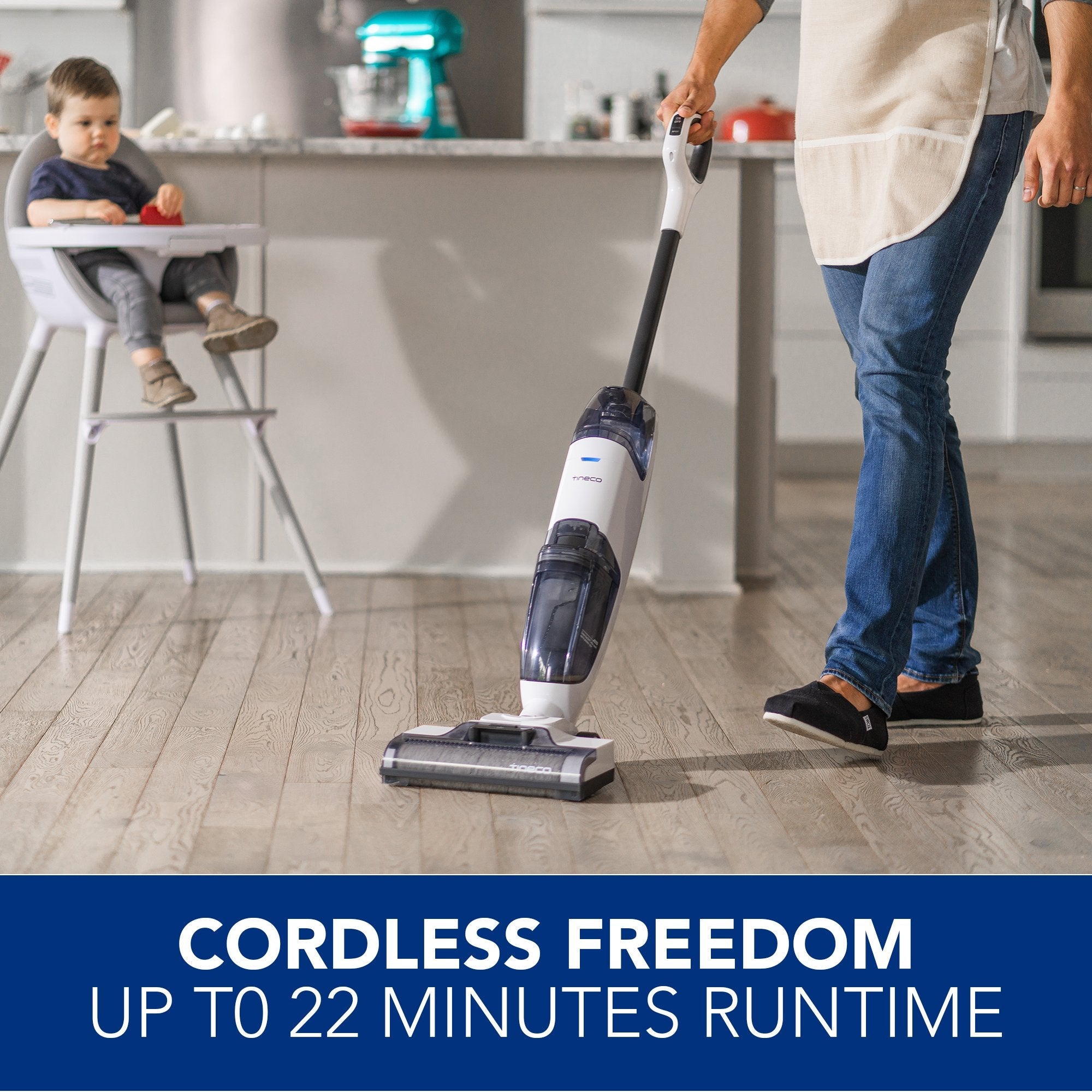 Tineco iFLOOR 2 - Wet Dry Cordless Vacuum Floor Washer & Mop Stick