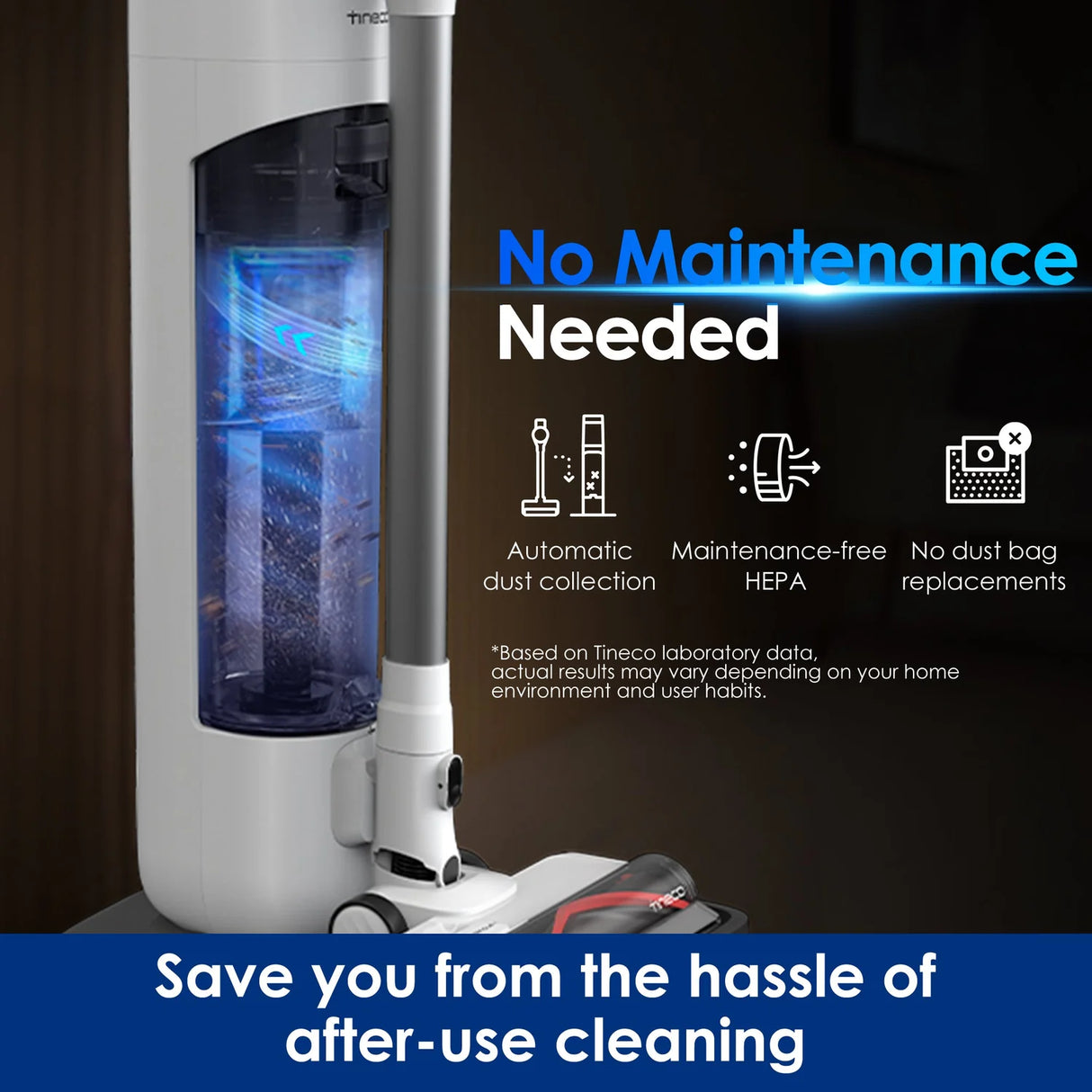 Tineco PURE ONE STATION 5 - Cordless Vacuum & Handvac Stick, 75 Min, 175W