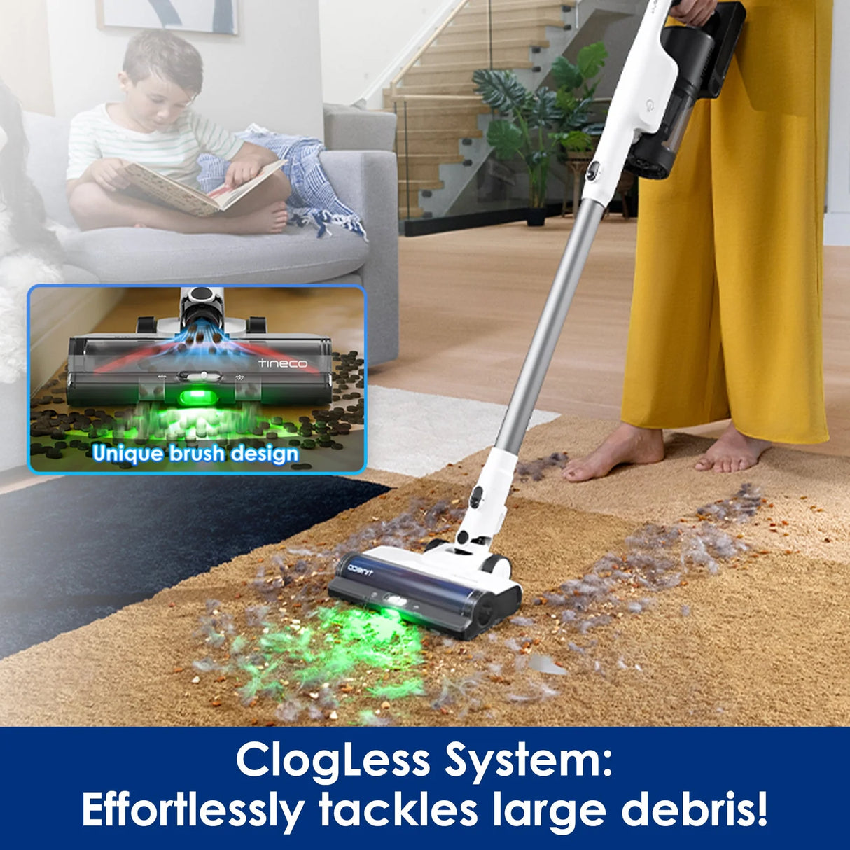 Tineco PURE ONE STATION 5 - Cordless Vacuum & Handvac Stick, 75 Min, 175W